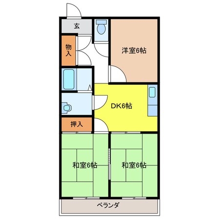 磯部コーポの物件間取画像